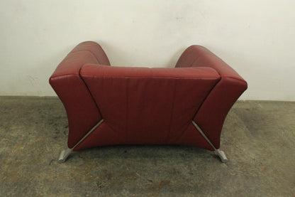 2 X Rolf Benz 322 Club Sessel Einsitzer Designer Sofa Echtleder Rot | Rolf Benz - Bild 10