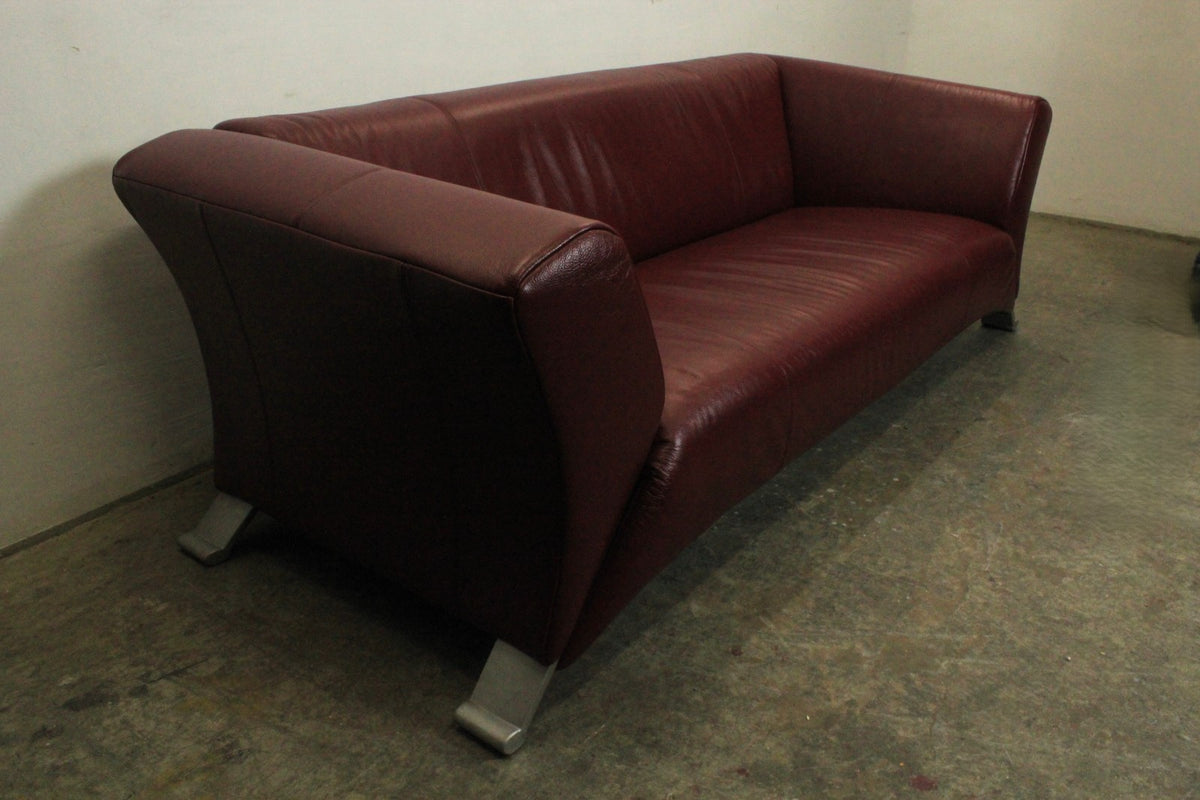 Rolf Benz 322 Club Sofa Dreisitzer Designer Couch Echtleder Oxblood Rot | Rolf Benz - Bild 4