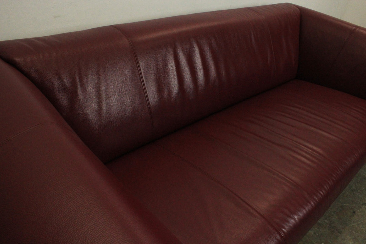 Rolf Benz 322 Club Sofa Dreisitzer Designer Couch Echtleder Oxblood Rot | Rolf Benz - Bild 9