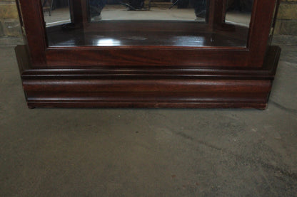 Vintage Mahagoni Vitrine Regal Aufbewahrung mit Spiegel Rundum Glas Made in USA | Made in USA - Bild 8