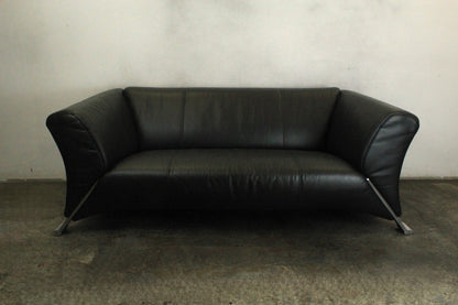 ROLF BENZ 322 | 2,5-SITZER | SCHWARZ LEDER | DESIGNER SOFA | Rolf Benz - Bild 3