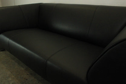 Rolf Benz 322 Club Sofa Zweieinhalbsitzer Designer Couch Echtleder Jet Black | Rolf Benz - Bild 5