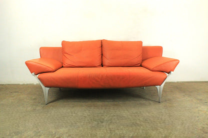 Rolf Benz 1600 Couch 3-Sitzer Sofa & 2 x ST-SE-7500 Sessel Garnitur Leder Cognac | Rolf Benz - Bild 2