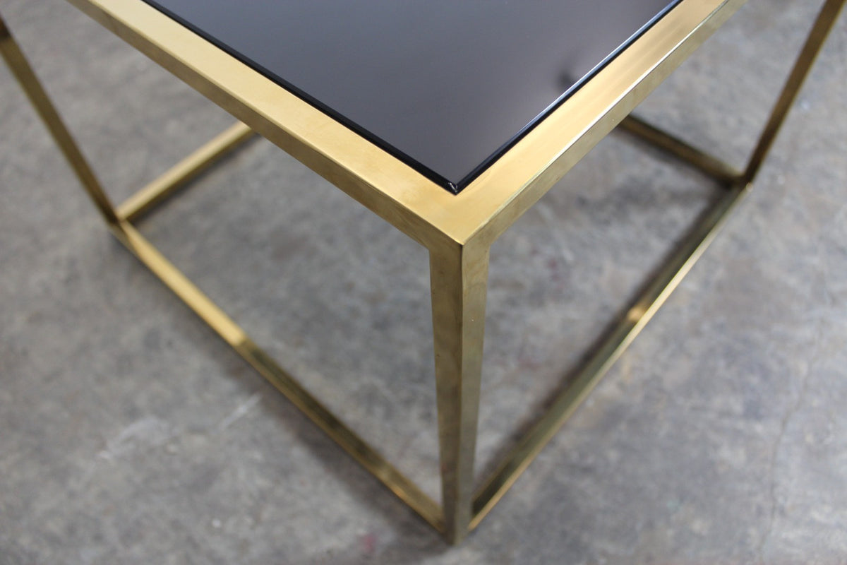 Eleganter Titanium - Glas - Couchtisch Mit 4 Ausziehbaren Besitelltischen | Handarbeit - Bild 9