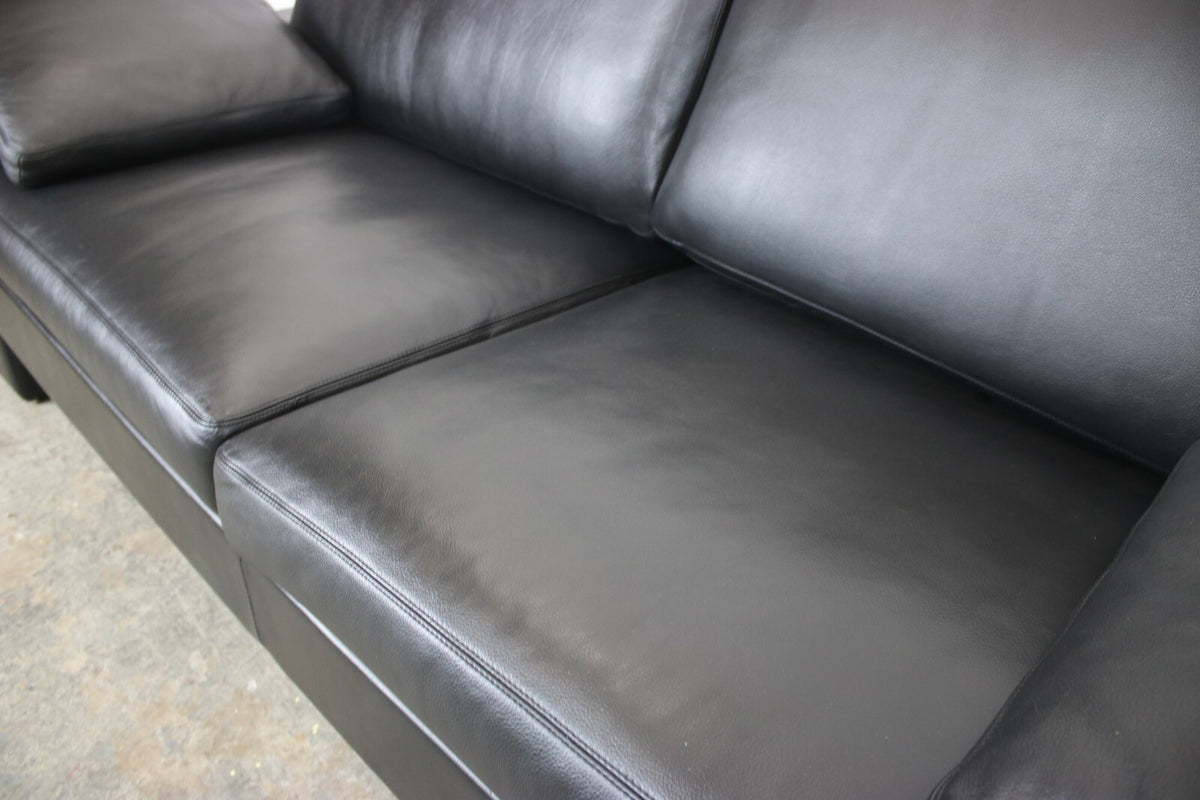 COR Conseta Dreisitzer Couch Designer Echtleder Schwarz Sofa | Cor - Bild 6