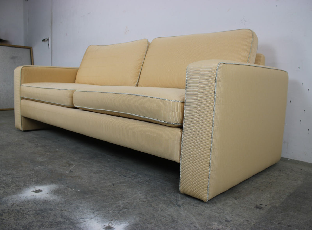 COR Conseta Couch Dreisitzer Hochwertiger Ripp Stoff Gelb Designer Sofa Neubezug | Cor - Bild 5