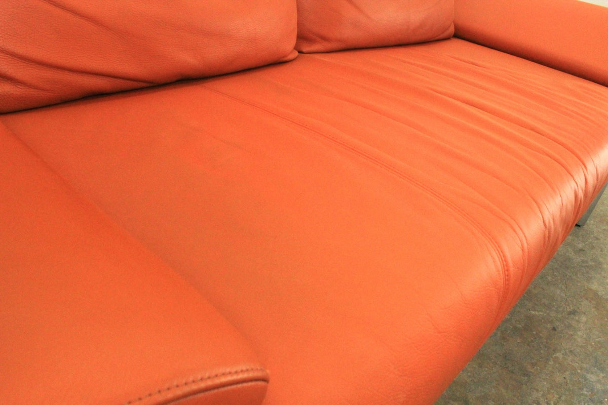 Rolf Benz 1600 Couch 3-Sitzer Sofa & 2 x ST-SE-7500 Sessel Garnitur Leder Cognac | Rolf Benz - Bild 7