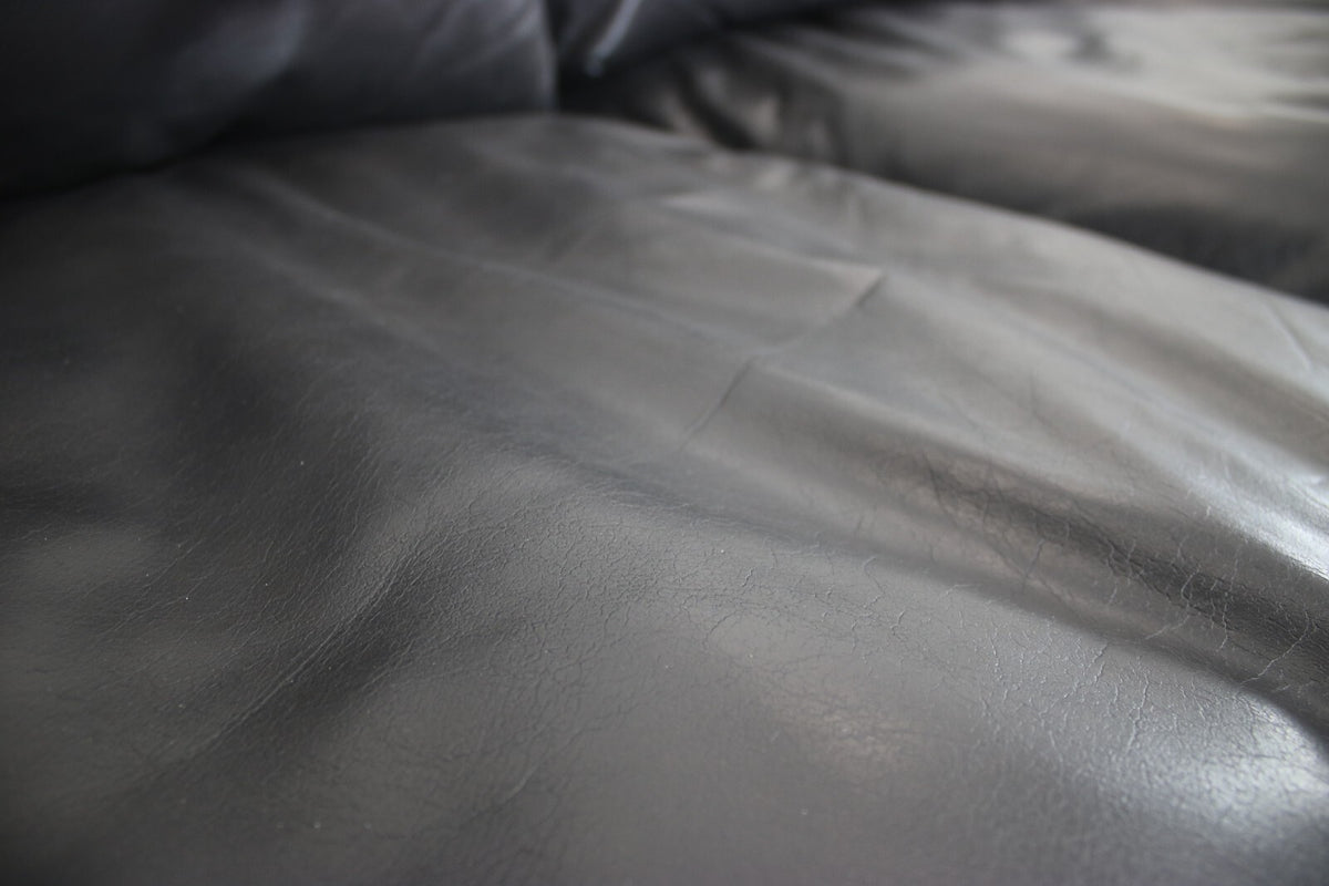 Prächtige Dreisitzer Couch de Sede Daunenkissen Echtleder Schwarz Designer Sofa | De Sede - Bild 9