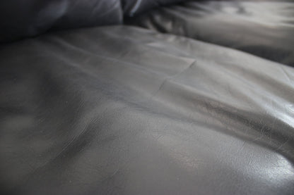 Prächtige Dreisitzer Couch de Sede Daunenkissen Echtleder Schwarz Designer Sofa | De Sede - Bild 9
