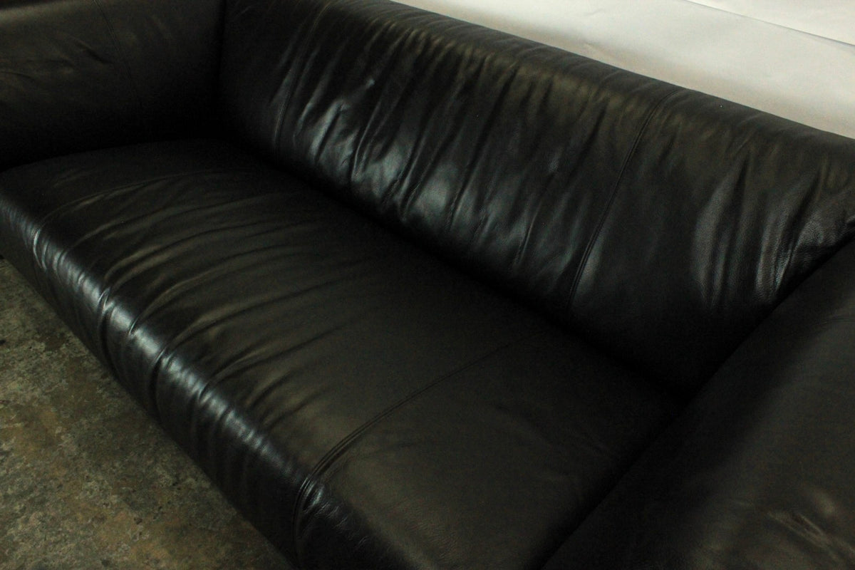 ROLF BENZ 322 | 3-SITZER | SCHWARZ LEDER | DESIGNER SOFA | Rolf Benz - Bild 6