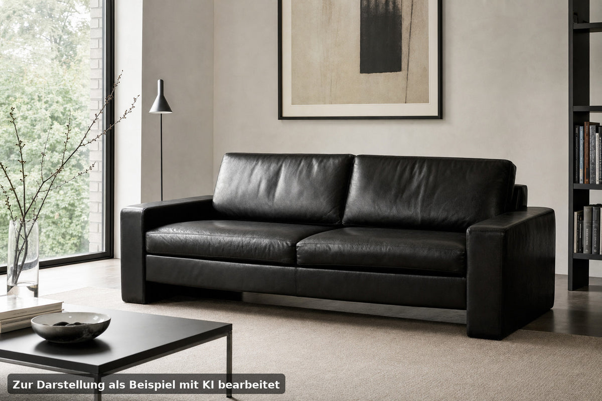 COR CONSETA | 3-SITZER | SCHWARZ LEDER | DESIGNER SOFA | Cor - Bild 1