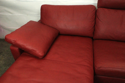 COR CONSETA | 3-SITZER OTTOMANE | ROT LEDER | DESIGNER SOFA | Cor - Bild 9