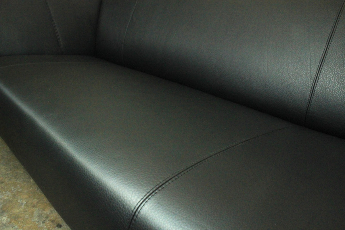Rolf Benz 322 Club Sofa Dreisitzer Designer Couch Echtleder Jet Black | Rolf Benz - Bild 4
