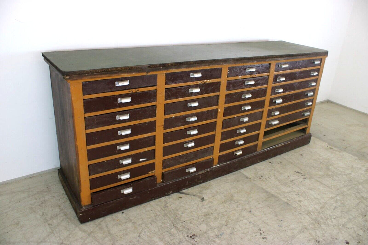 Prächtiger Apothekerschrank Viele Schubladen Und Diversen Unterteilungen Um 1900 | Antiker Apothekerschrank - Bild 4