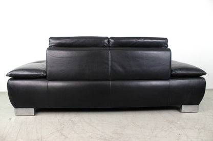 Koinor Echt Leder Couch Zweieinhalbsitzer Sofa Schwarz Relax Funktion Designer | Koinor - Bild 8