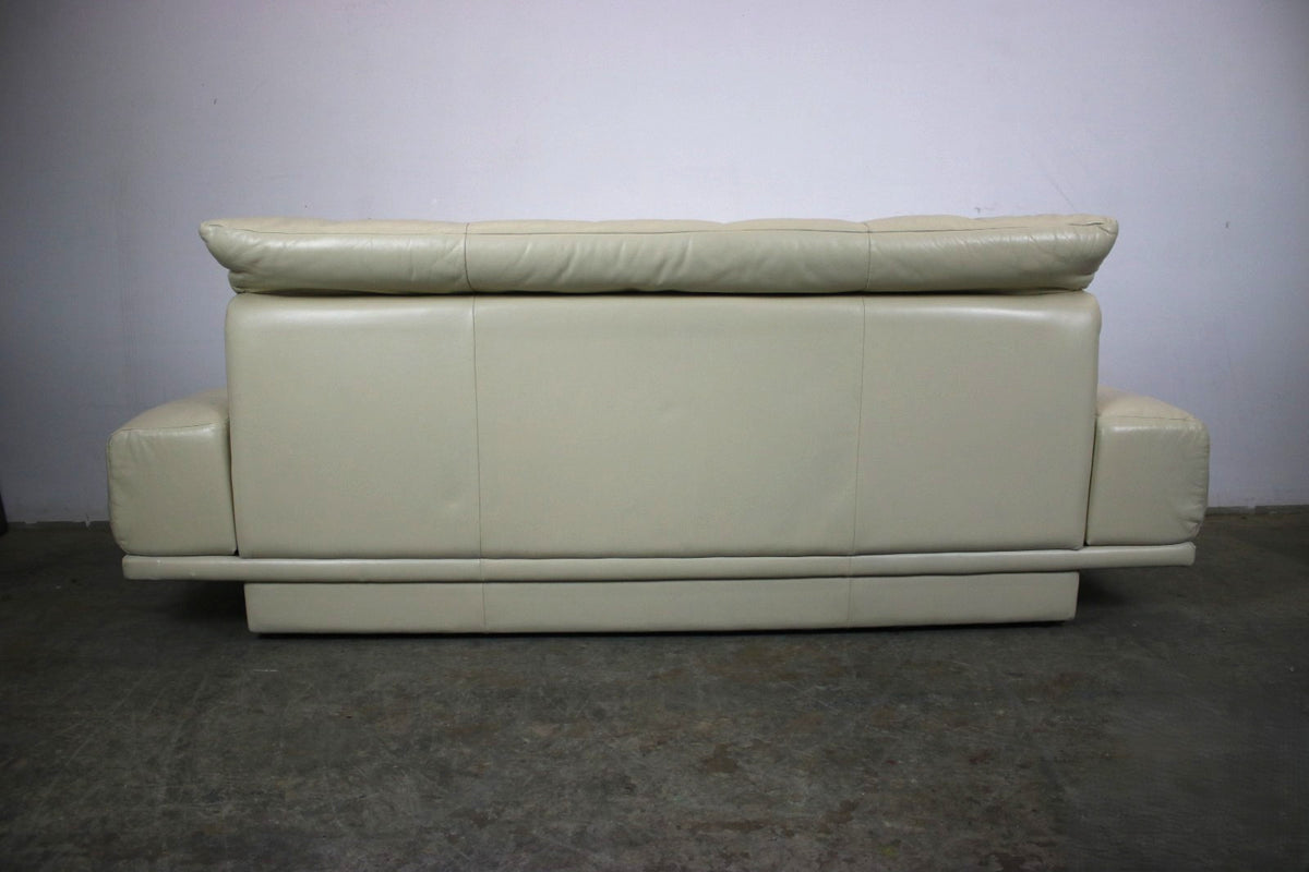 Designer Sofa von Rolf Benz AK Creme Leder Manuelle Funktion Dreisitzer Couch | Rolf Benz - Bild 7