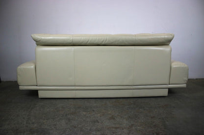 Designer Sofa von Rolf Benz AK Creme Leder Manuelle Funktion Dreisitzer Couch | Rolf Benz - Bild 7