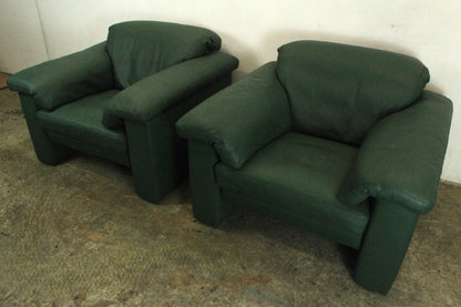 Rolf Benz 4000 Couch Garnitur Dreisitzer Sofa mit 2 Sessel Grün Leder | Rolf Benz - Bild 5