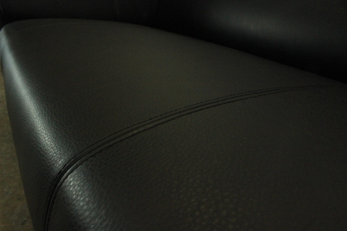 Rolf Benz 322 Club Sofa Zweieinhalbsitzer Designer Couch Echtleder Jet Black | Rolf Benz - Bild 6