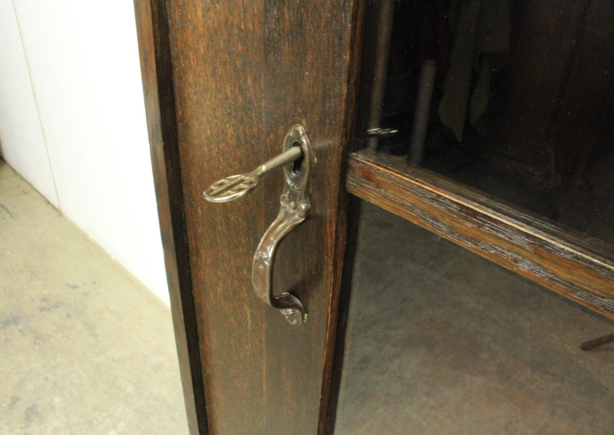 Jugendstil Bücherschrank Bücherregal Vitrine Eiche Antik | Reinstein Möbel - Bild 6