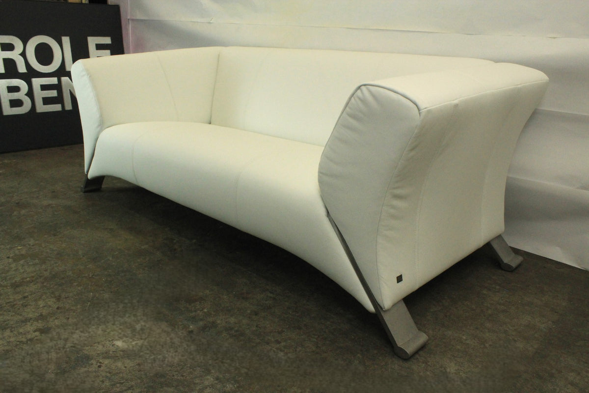 ROLF BENZ 322 | 2,5-SITZER | WEISS LEDER | DESIGNER SOFA | Rolf Benz - Bild 5