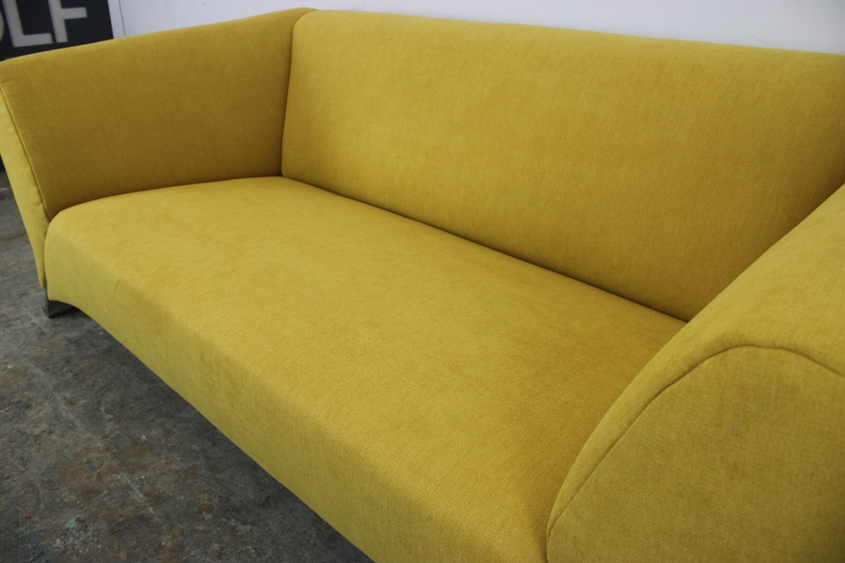 Rolf Benz 322 Clubsofa–Dreisitzer Designer Couch Neu Bezogen in Strahlendem Gelb | Rolf Benz - Bild 7