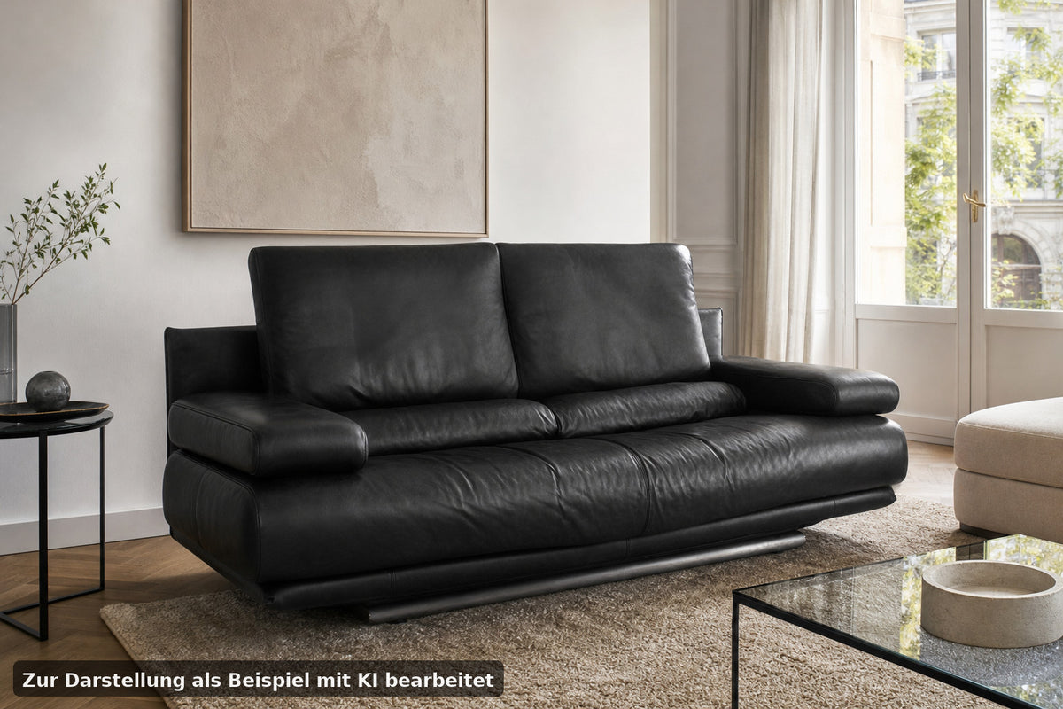 Rolf Benz Modell 6500 Zweisitzer Leder Schwarz Manuelle Funktion Designklassiker | Rolf Benz - Bild 1