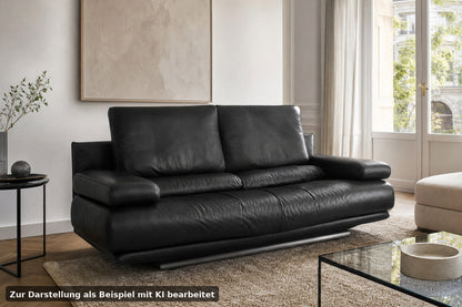 Rolf Benz Modell 6500 Zweisitzer Leder Schwarz Manuelle Funktion Designklassiker | Rolf Benz - Bild 1