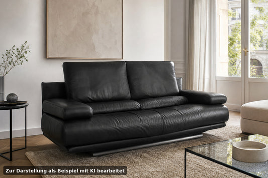 Rolf Benz Modell 6500 Zweisitzer Leder Schwarz Manuelle Funktion Designklassiker | Rolf Benz - Bild 1