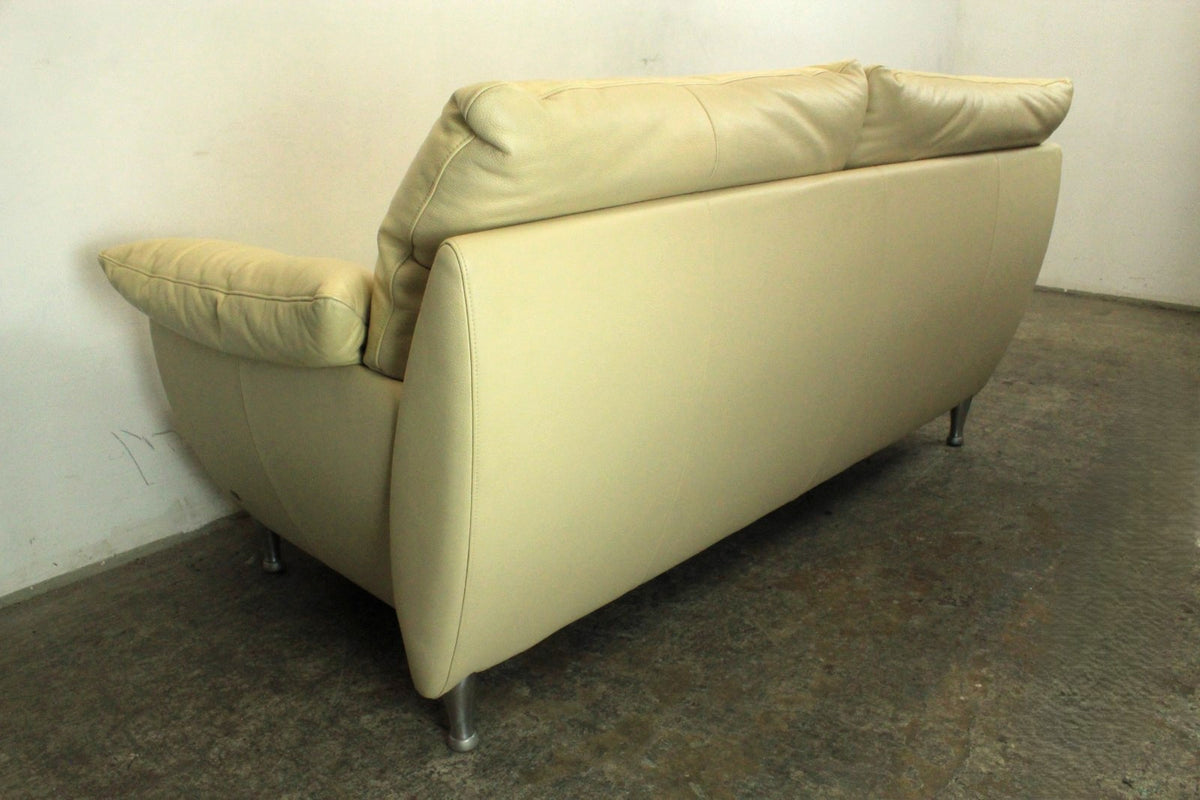 Rolf Benz Sofa Modell 5600 Echtleder Creme Dreisitzer Couch Designer | Rolf Benz - Bild 10