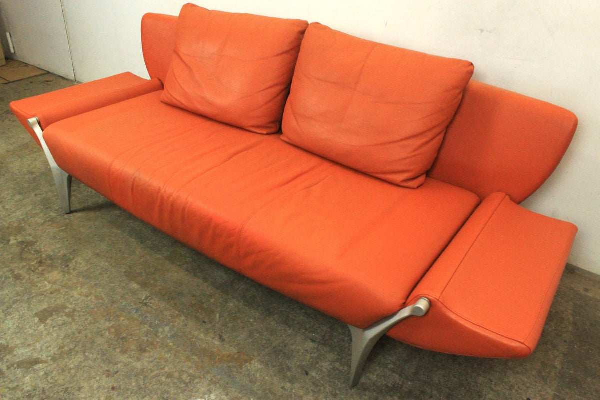 Rolf Benz 1600 Couch 3-Sitzer Sofa & 2 x ST-SE-7500 Sessel Garnitur Leder Cognac | Rolf Benz - Bild 10