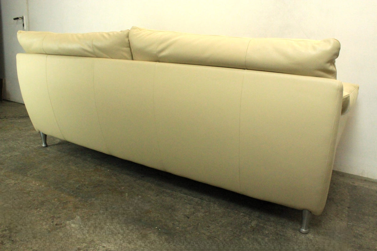 Rolf Benz Sofa Modell 5600 Echtleder Creme Dreisitzer Couch Designer | Rolf Benz - Bild 9