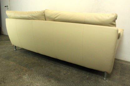 Rolf Benz Sofa Modell 5600 Echtleder Creme Dreisitzer Couch Designer | Rolf Benz - Bild 9