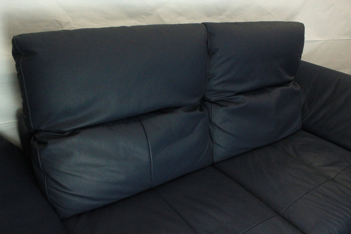 WILLI SCHILLIG LEVI | ELEKTRISCH | 2-SITZER | BLAU LEDER | DESIGNER SOFA | W Schillig - Bild 8