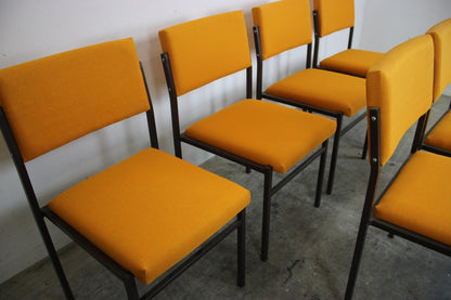 L&C Arnold Stahlrohr Stühle 60er Jahre Vintage Stuhl Set Hell Orange Neubezug | Arnold - Bild 5