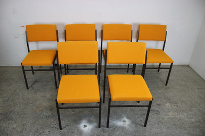 L&C Arnold Stahlrohr Stühle 60er Jahre Vintage Stuhl Set Hell Orange Neubezug | Arnold - Bild 3