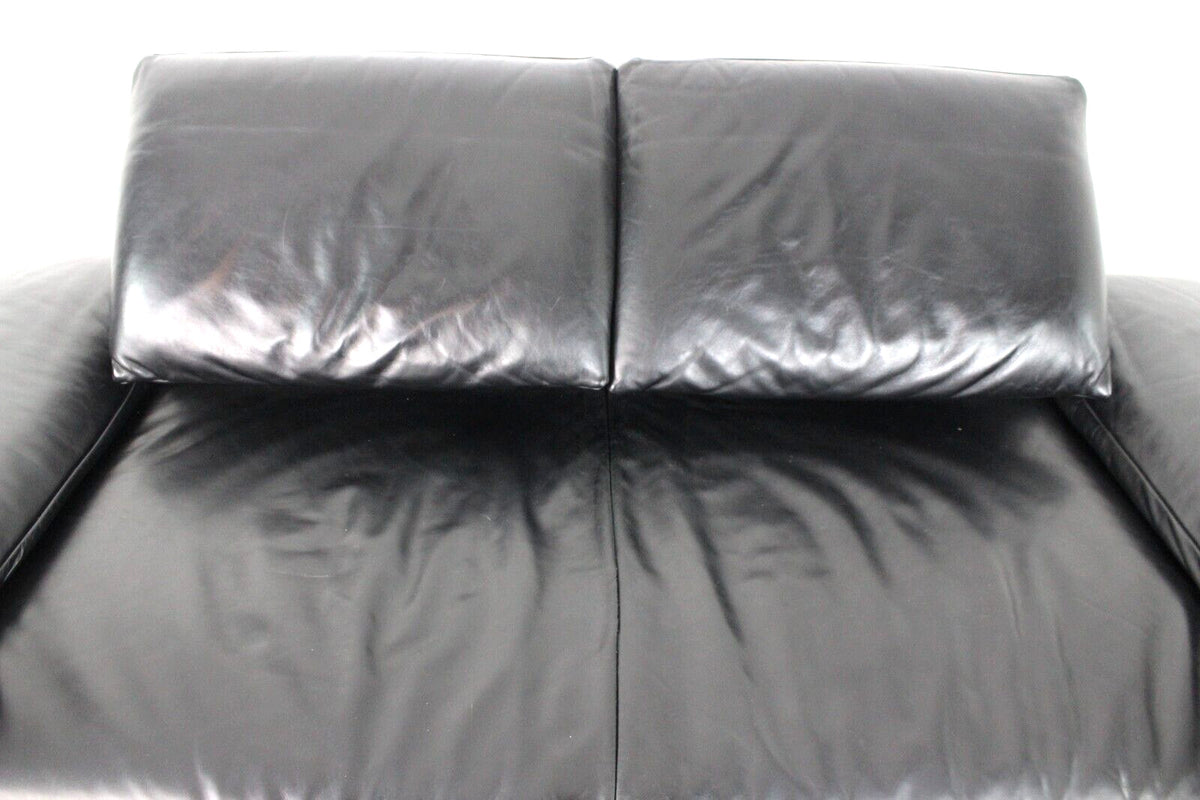 Koinor Echt Leder Couch Zweieinhalbsitzer Sofa Schwarz Relax Funktion Designer | Koinor - Bild 5