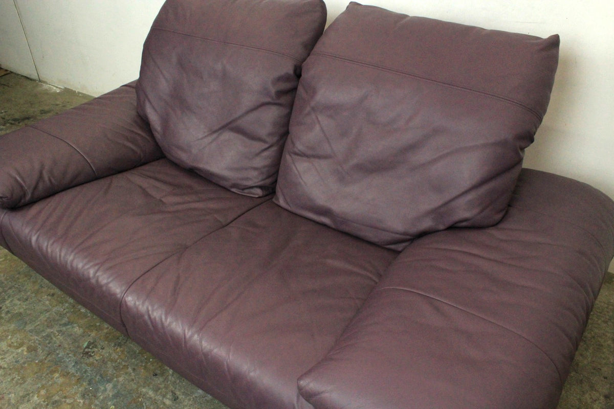 Rolf Benz AK 345 Dunkelviolett Zweisitzer Couch Vintage Designer Sofa | Rolf Benz - Bild 5