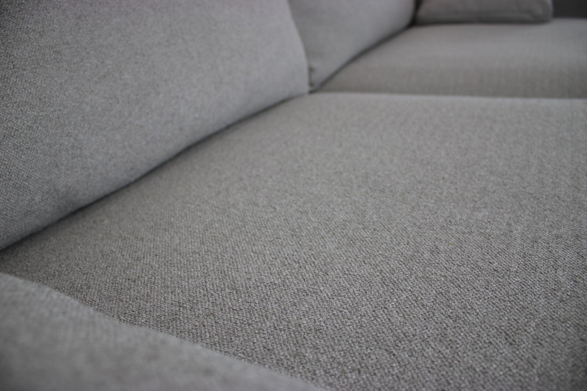 Rolf Benz EGO Couch Viersitzer Stoff Grau Designer Sofa Chromleisten Neubezug | Rolf Benz - Bild 7