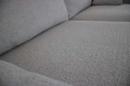 Rolf Benz EGO Couch Viersitzer Stoff Grau Designer Sofa Chromleisten Neubezug | Rolf Benz - Bild 7