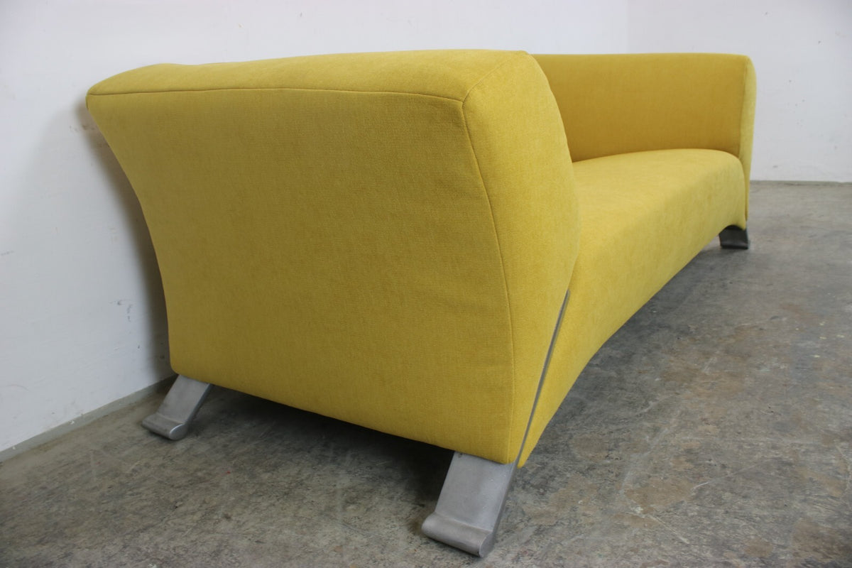 Rolf Benz 322 Clubsofa–Dreisitzer Designer Couch Neu Bezogen in Strahlendem Gelb | Rolf Benz - Bild 10