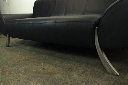 Rolf Benz 545 Designer Couch Dreisitzer Sofa Blau Echtleder | Rolf Benz - Bild 7