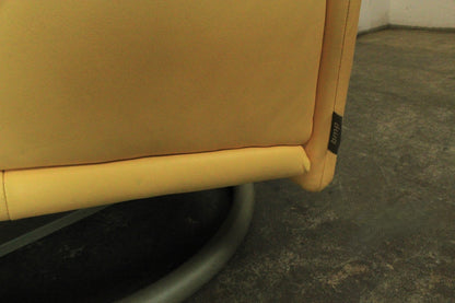 ROLF BENZ BMP | 1-SITZER MIT HOCKER | GELB LEDER | DESIGNER SESSEL | Rolf Benz - Bild 9