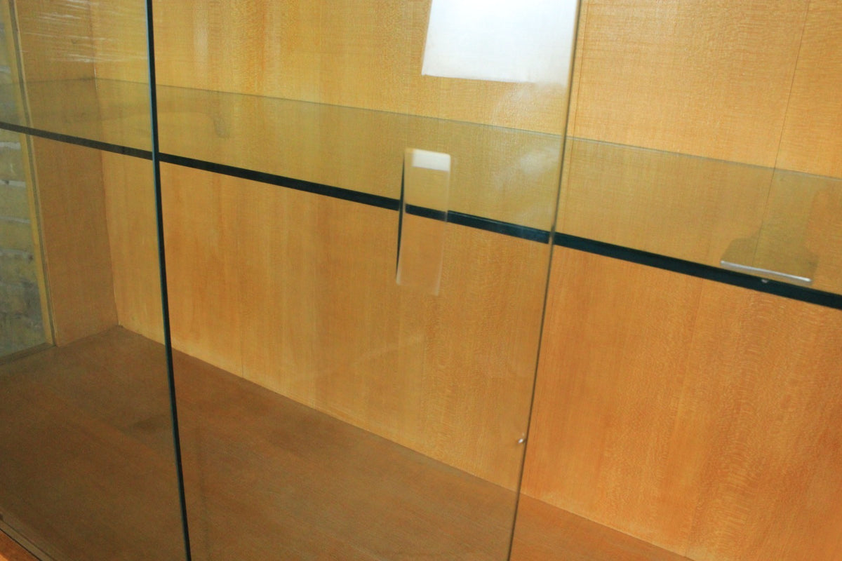 Art Deco Aufsatzschrank Buffet Vitrinenschrank Rundglas Wurzel Nussbaum Antik | ART DECO - Bild 5