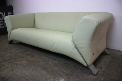 Rolf Benz 322 Club Sofa Dreisitzer Designer Couch Mintgrün Echt Leder Klassiker | Rolf Benz - Bild 4