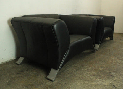 Rolf Benz Modell 322 Couch Garnitur 3-Sitzer 2-Sitzer 1-Sitzer Sofa Sessel Black | Rolf Benz - Bild 9