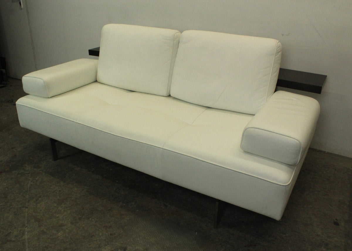 Rolf Benz Dono6100 Couch Liege Zweisitzer Weiß Leder Designer Sofa | Rolf Benz - Bild 4
