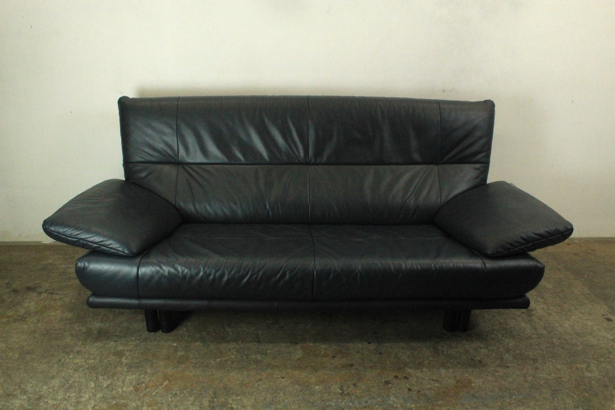 Rolf Benz 418 Couch Garnitur Leder Blau Zweisitzer & Dreisitzer Designer Sofa | Rolf Benz - Bild 3