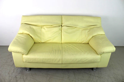 Rolf Benz Sofa Von BMP Creme Echt Leder Zweisitzer Designer Couch Funktion | Rolf Benz - Bild 4