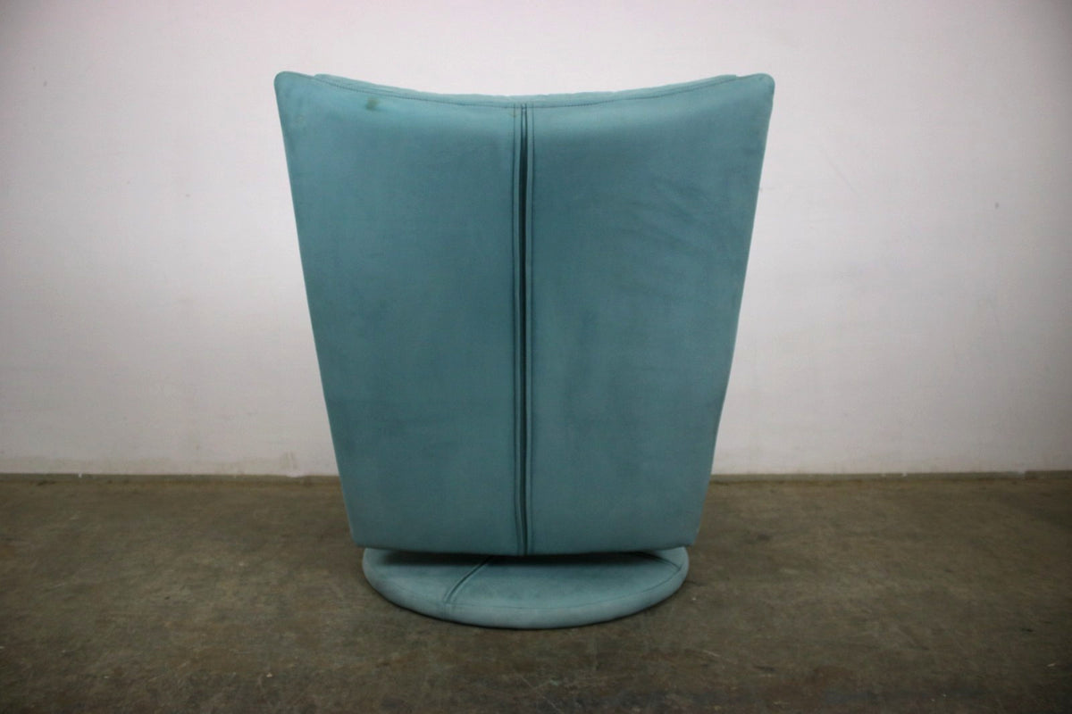 Rolf Benz Drehsessel Einsitzer Sofa Veloursleder Blau Designer Multifunktion | Rolf Benz - Bild 8